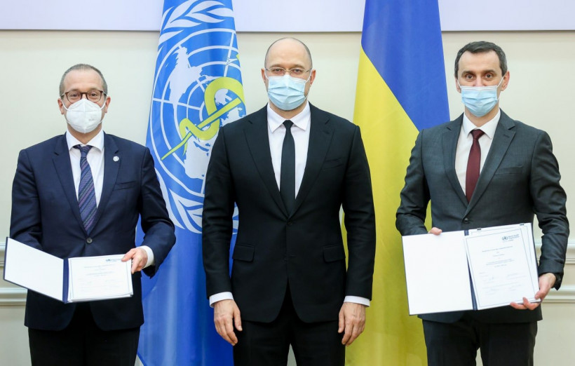 In the presence of the Prime Minister, a Biennial Collaborative Agreement was signed between the Government of Ukraine and WHO Regional Office for Europe