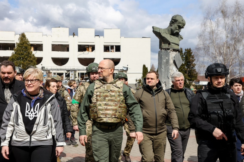 Denys Shmyhal and Ingrida Šimonytė visited the liberated Borodyanka